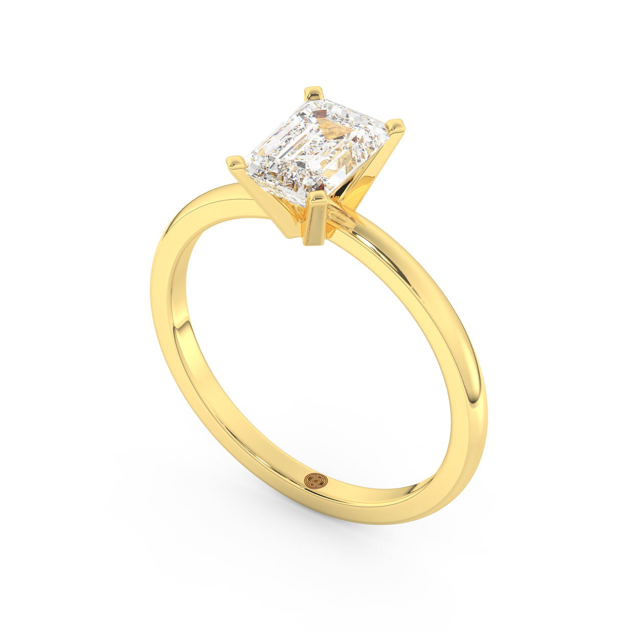 Yellow gold - Central diamond 1.0 ct - view 1