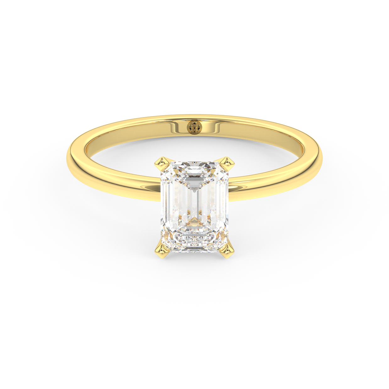 Yellow gold - Central diamond 1.0 ct - view 2