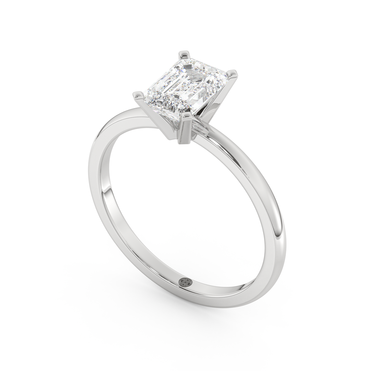 White gold - Central diamond 1.0 ct - view 1