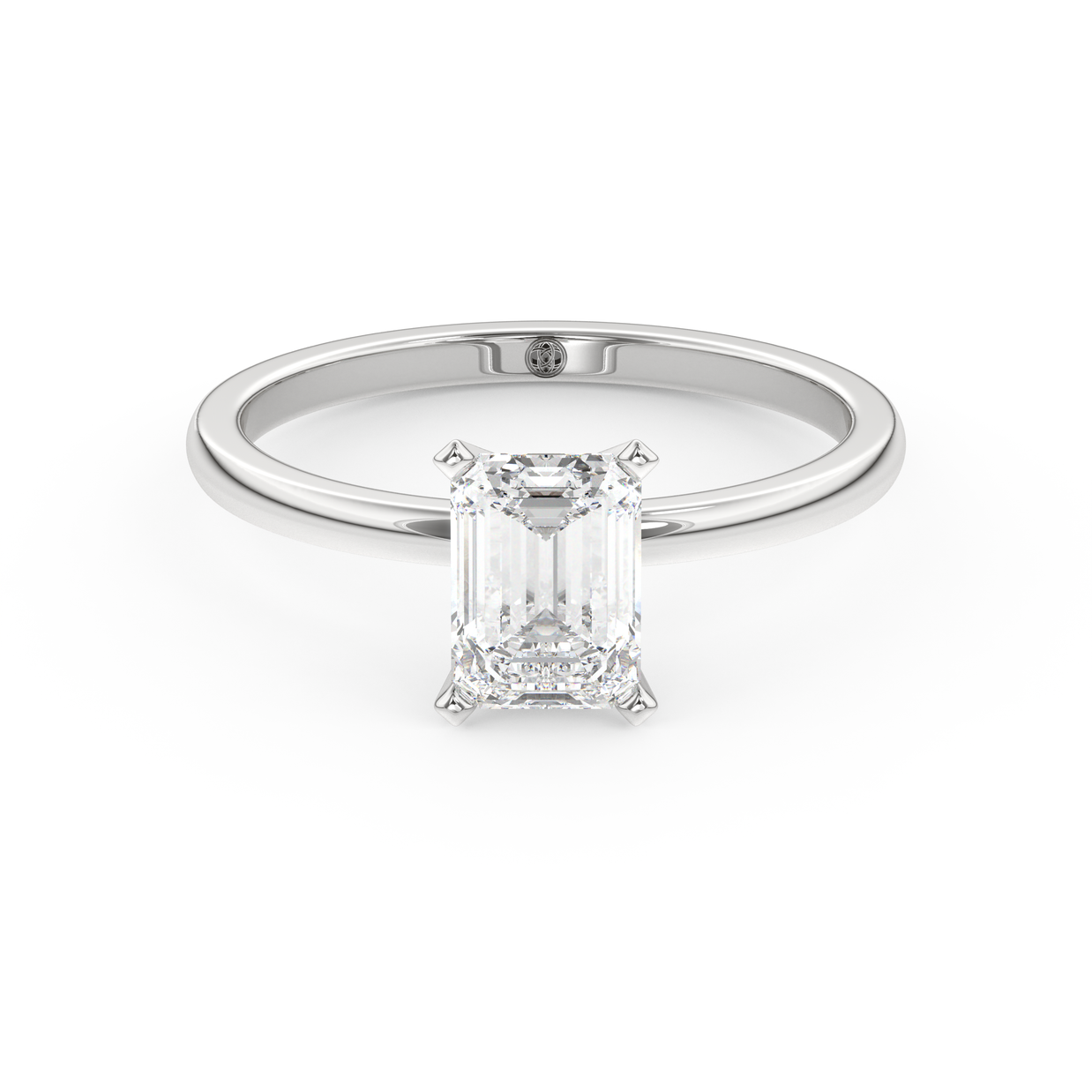 White gold - Central diamond 1.0 ct - view 2