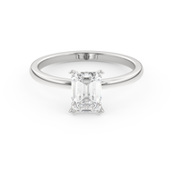 White gold - Central diamond 1.0 ct - view 2