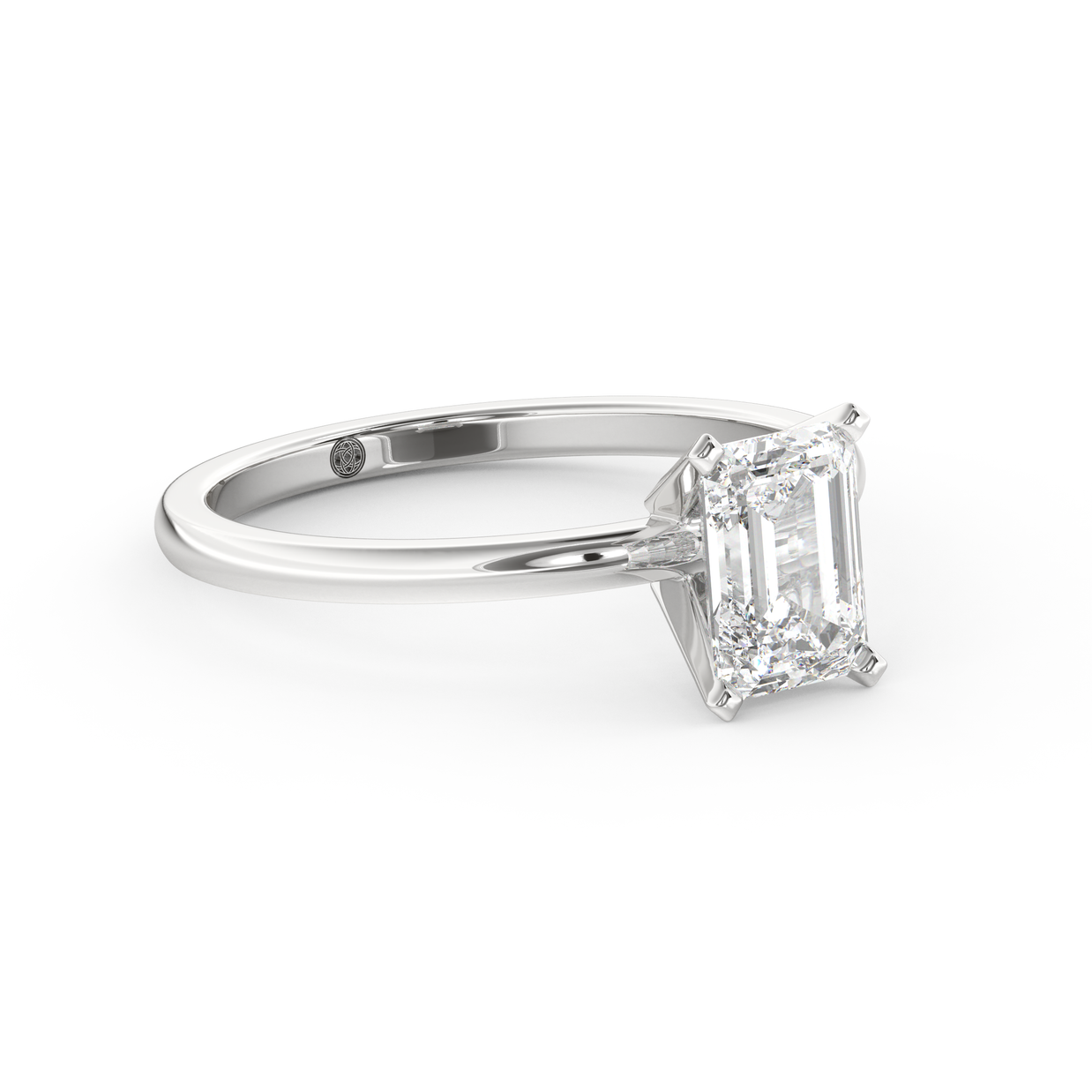 White gold - Central diamond 1.0 ct - view 3