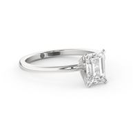 White gold - Central diamond 1.0 ct - view 3