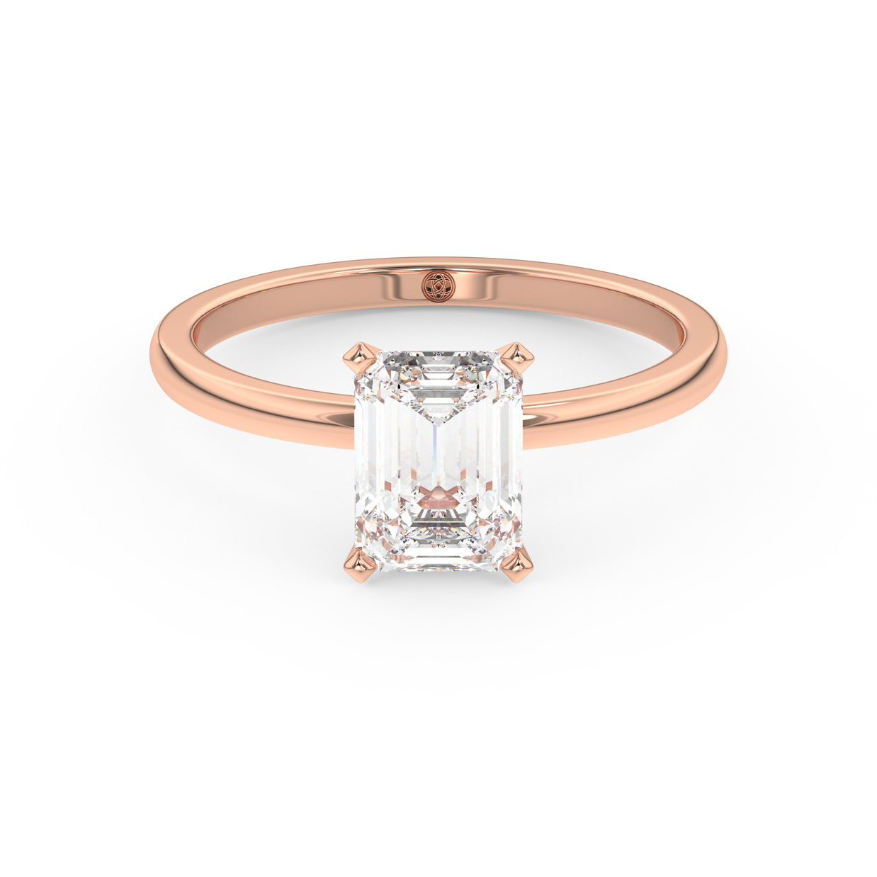 Rose gold - Central diamond 1.5 ct - view 2