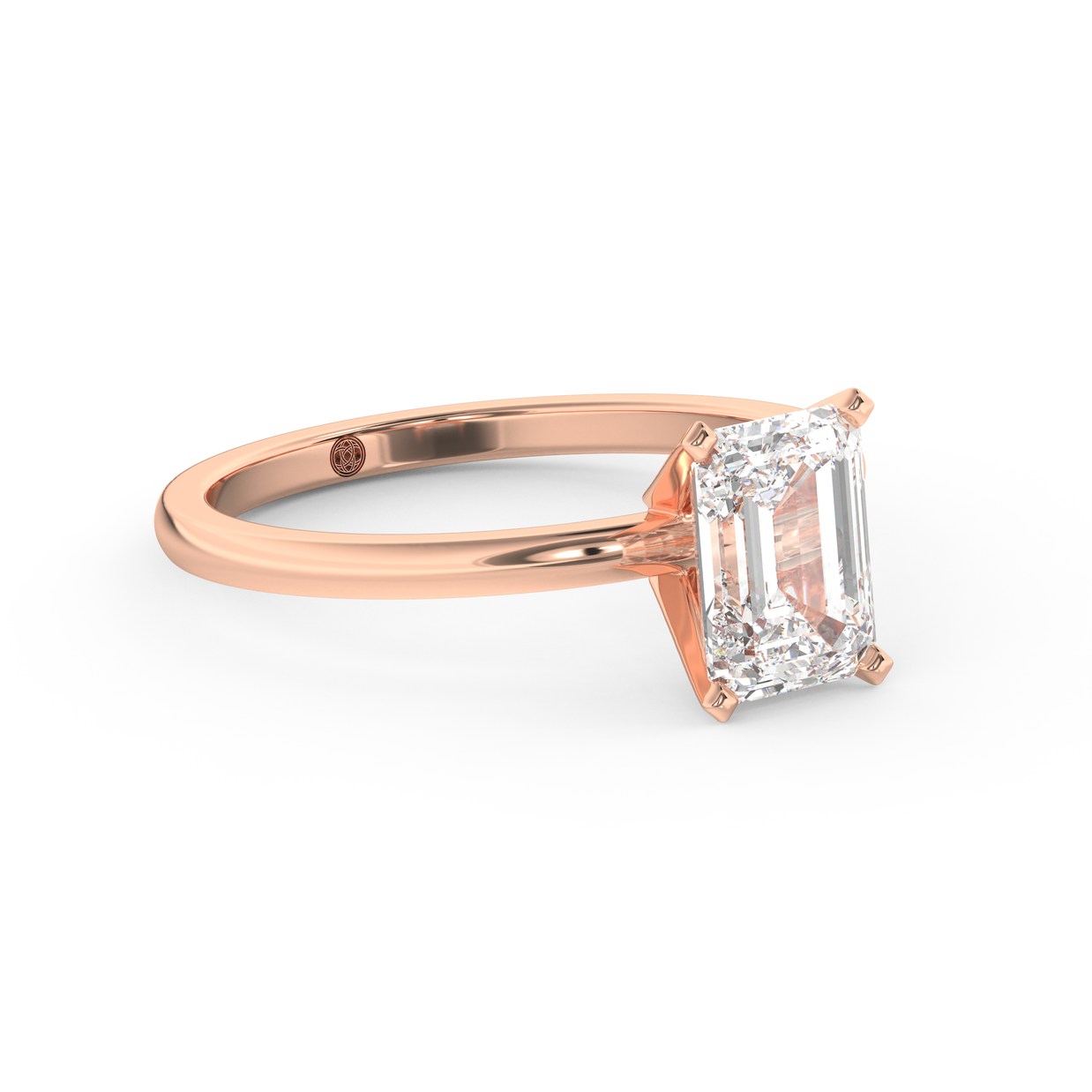 Rose gold - Central diamond 1.5 ct - view 3