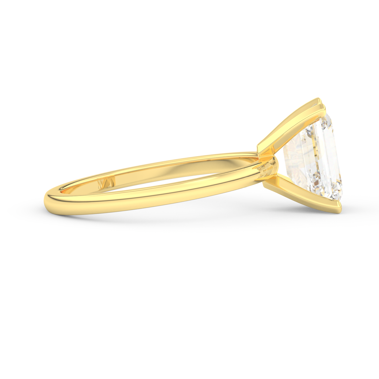 Yellow gold - Central diamond 2.0 ct - view 3