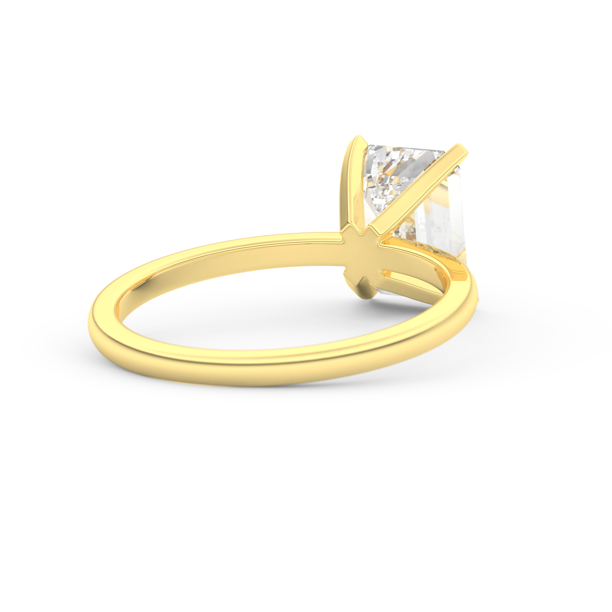 Yellow gold - Central diamond 2.0 ct - view 4
