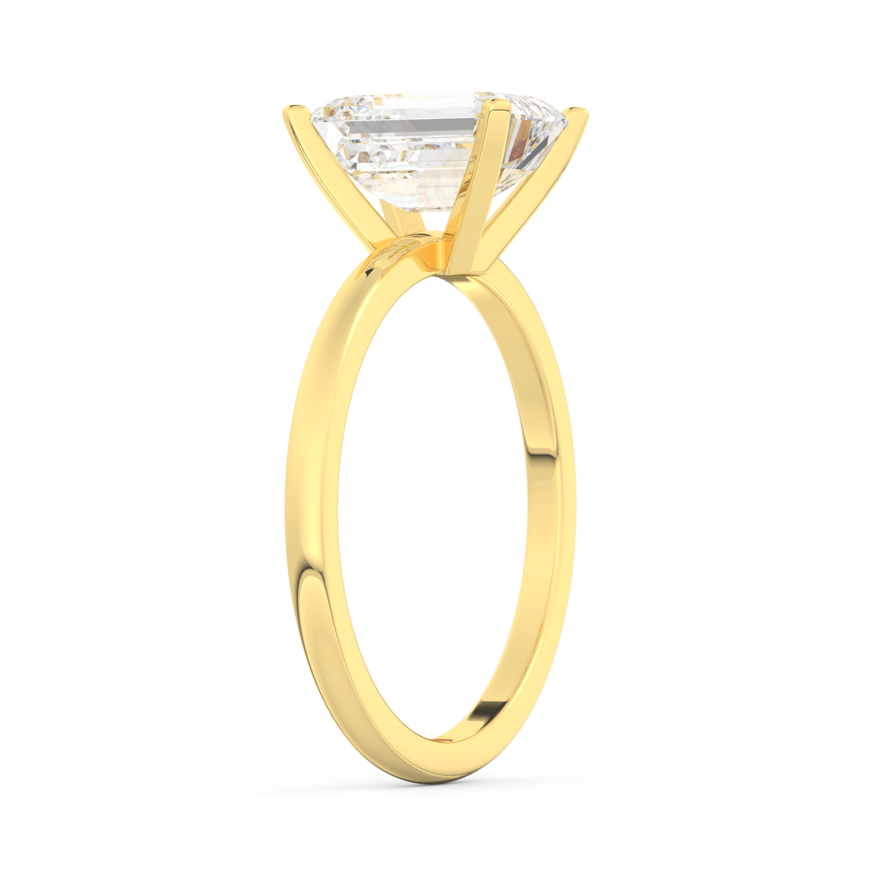 Yellow gold - Central diamond 2.0 ct - view 5