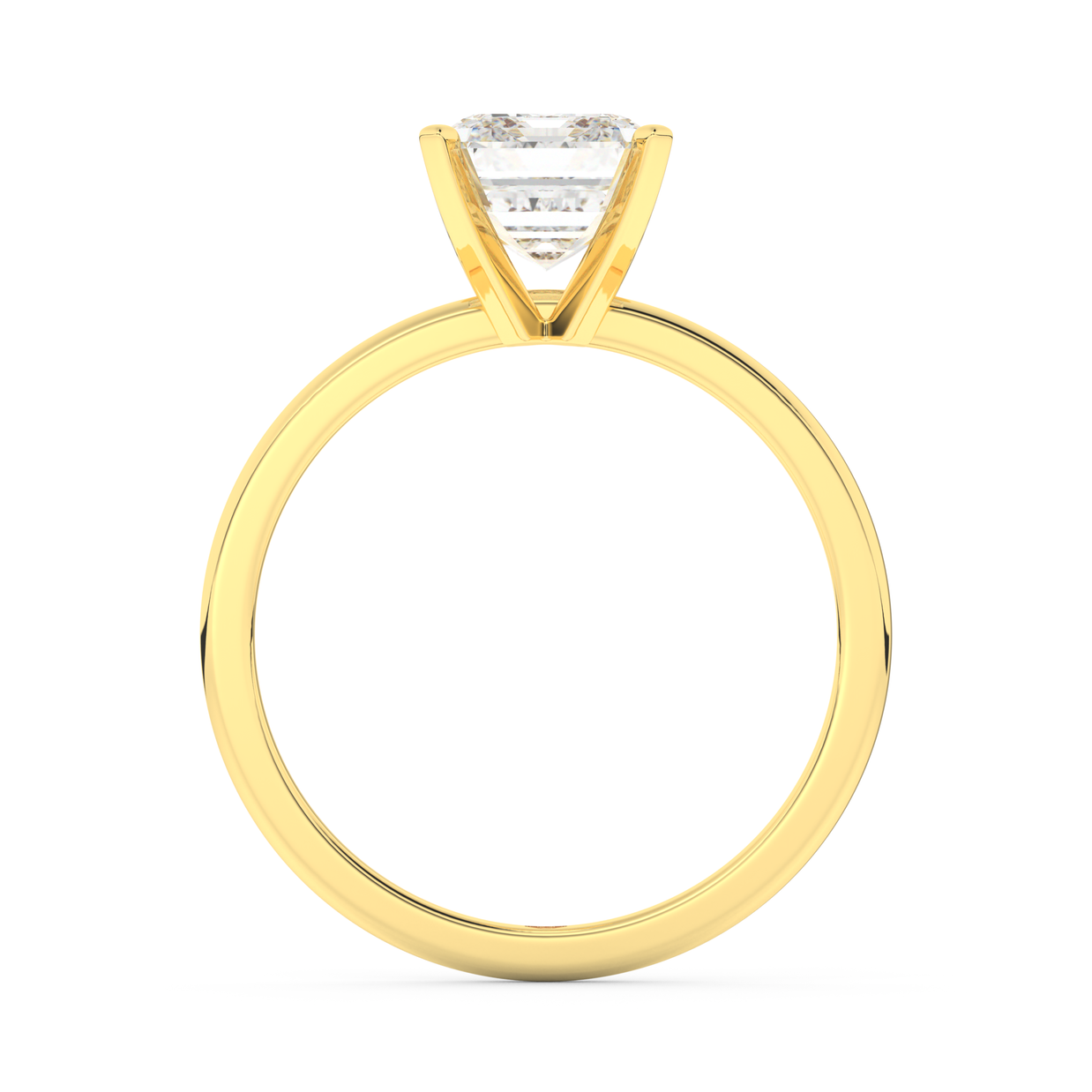 Yellow gold - Central diamond 2.0 ct - view 6