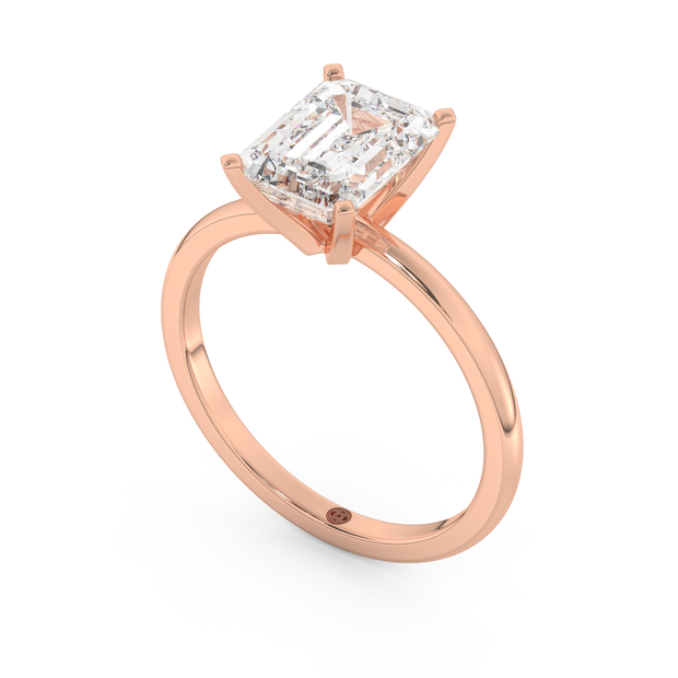 Rose gold - Central diamond 2.0 ct - view 1
