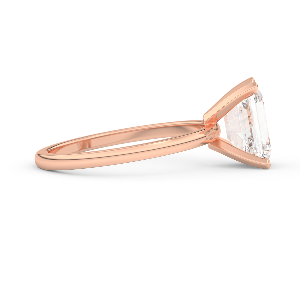 Rose gold - Central diamond 2.0 ct - view 3