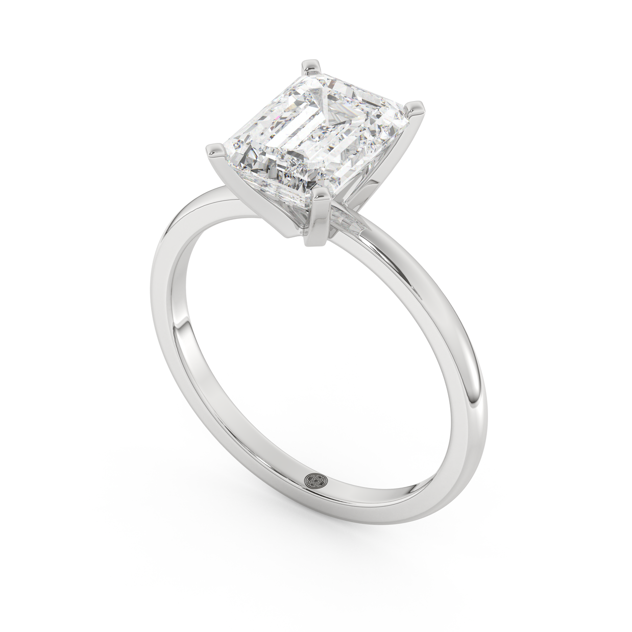 White gold - Central diamond 2.0 ct - view 1