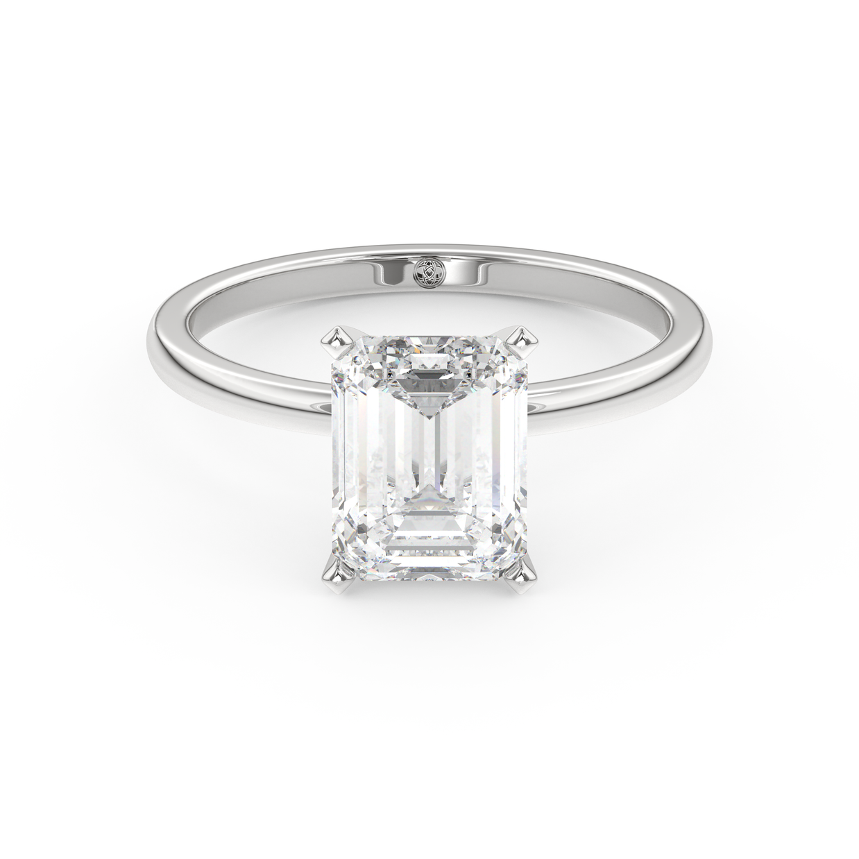 White gold - Central diamond 2.0 ct - view 2