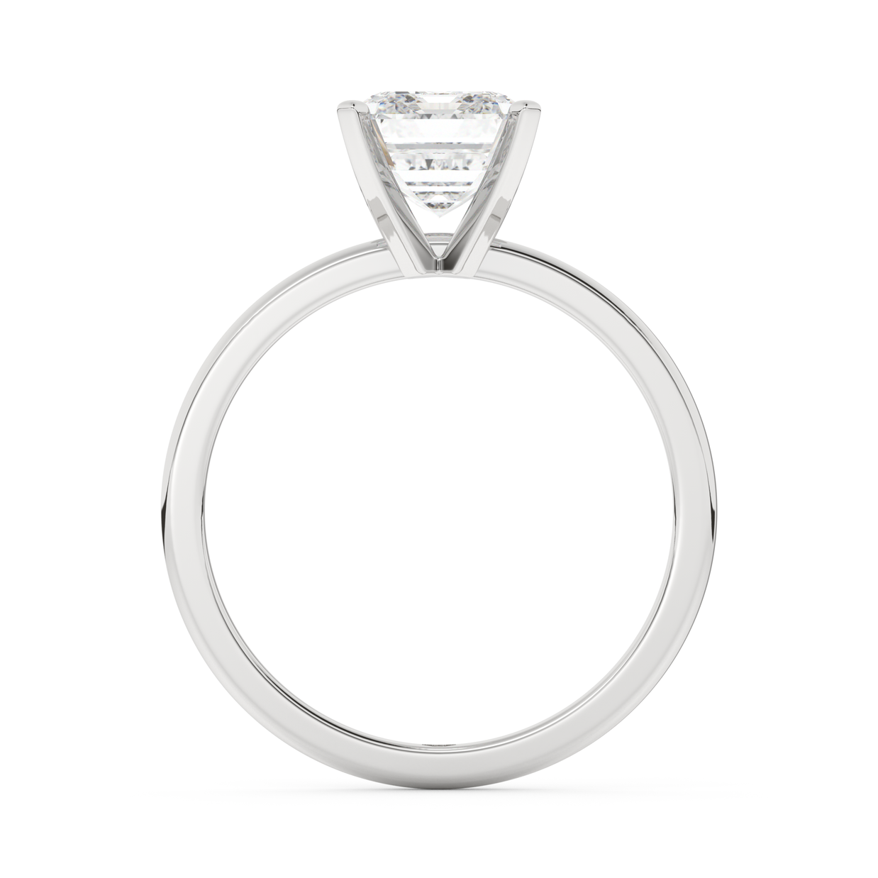 White gold - Central diamond 2.0 ct - view 6