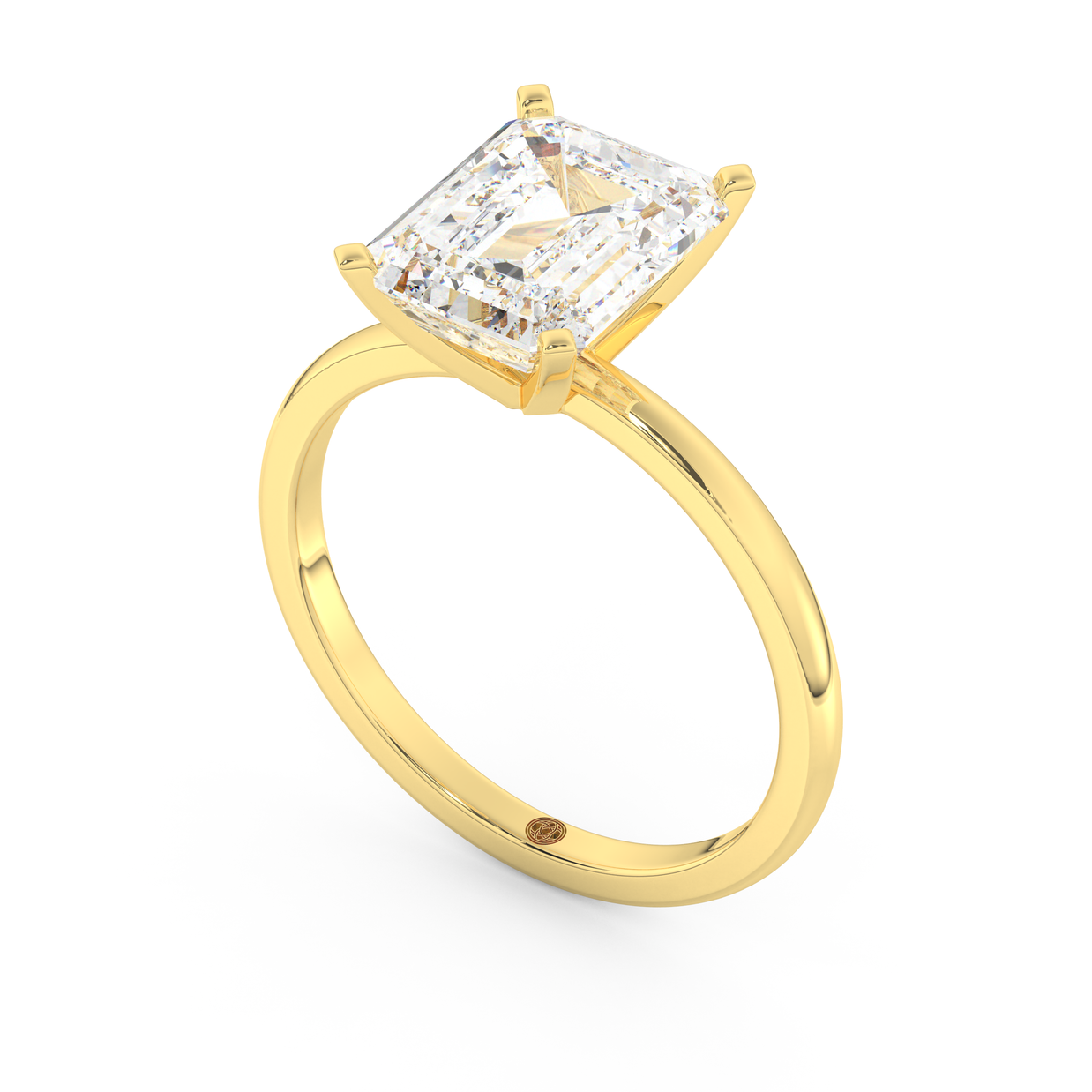 Yellow gold - Central diamond 3.0 ct - view 1