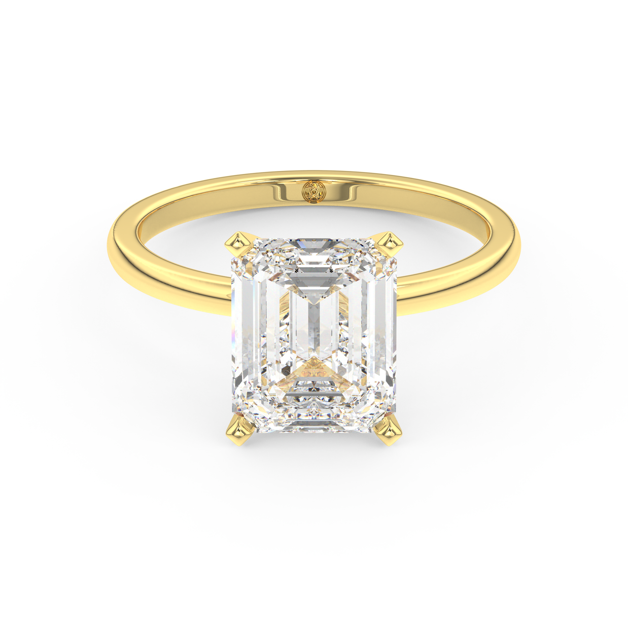 Yellow gold - Central diamond 3.0 ct - view 2