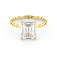 Yellow gold - Central diamond 3.0 ct - view 2