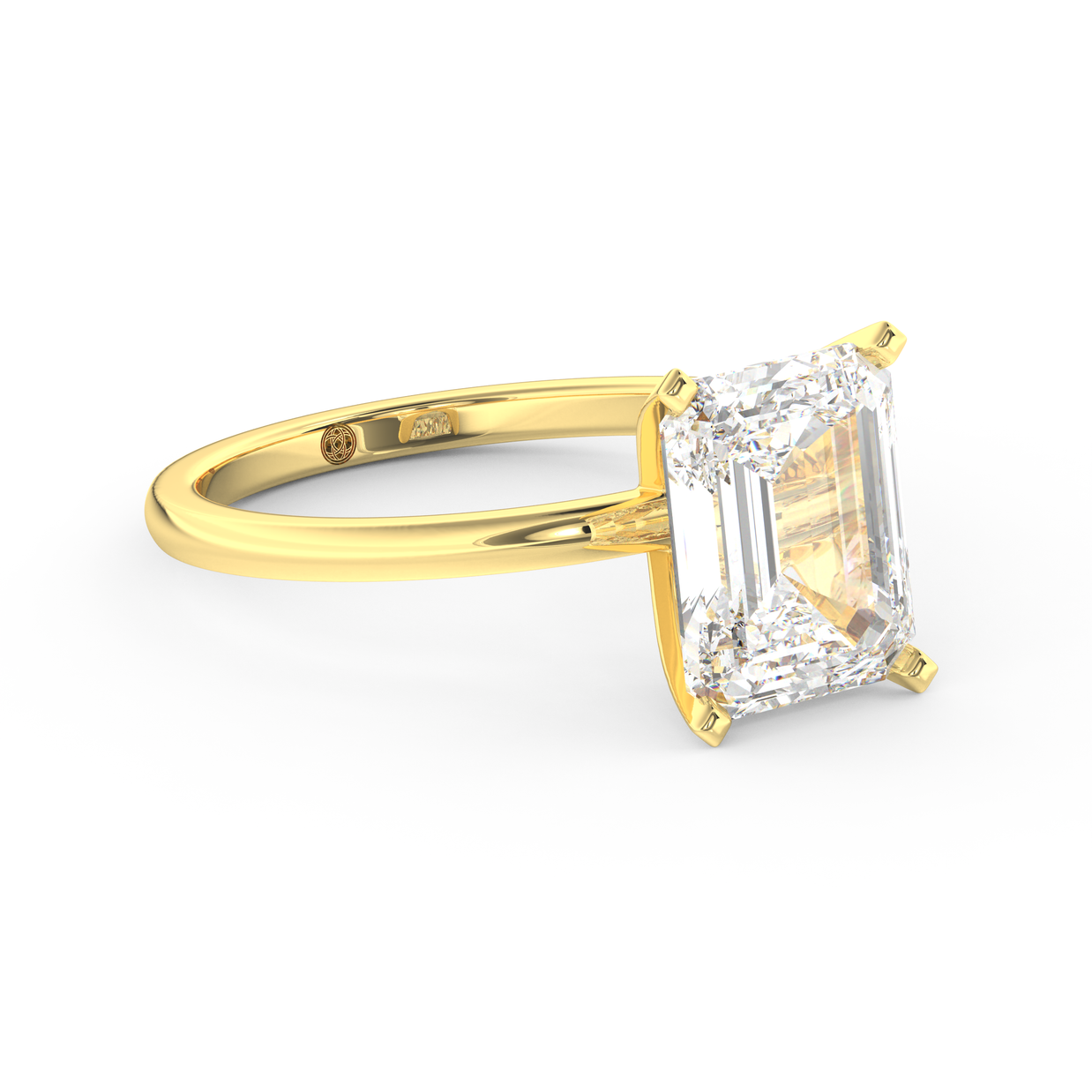 Yellow gold - Central diamond 3.0 ct - view 3