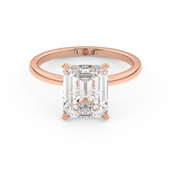 Rose gold - Central diamond 3.0 ct - view 2