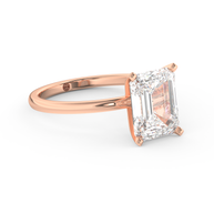 Rose gold - Central diamond 3.0 ct - view 3