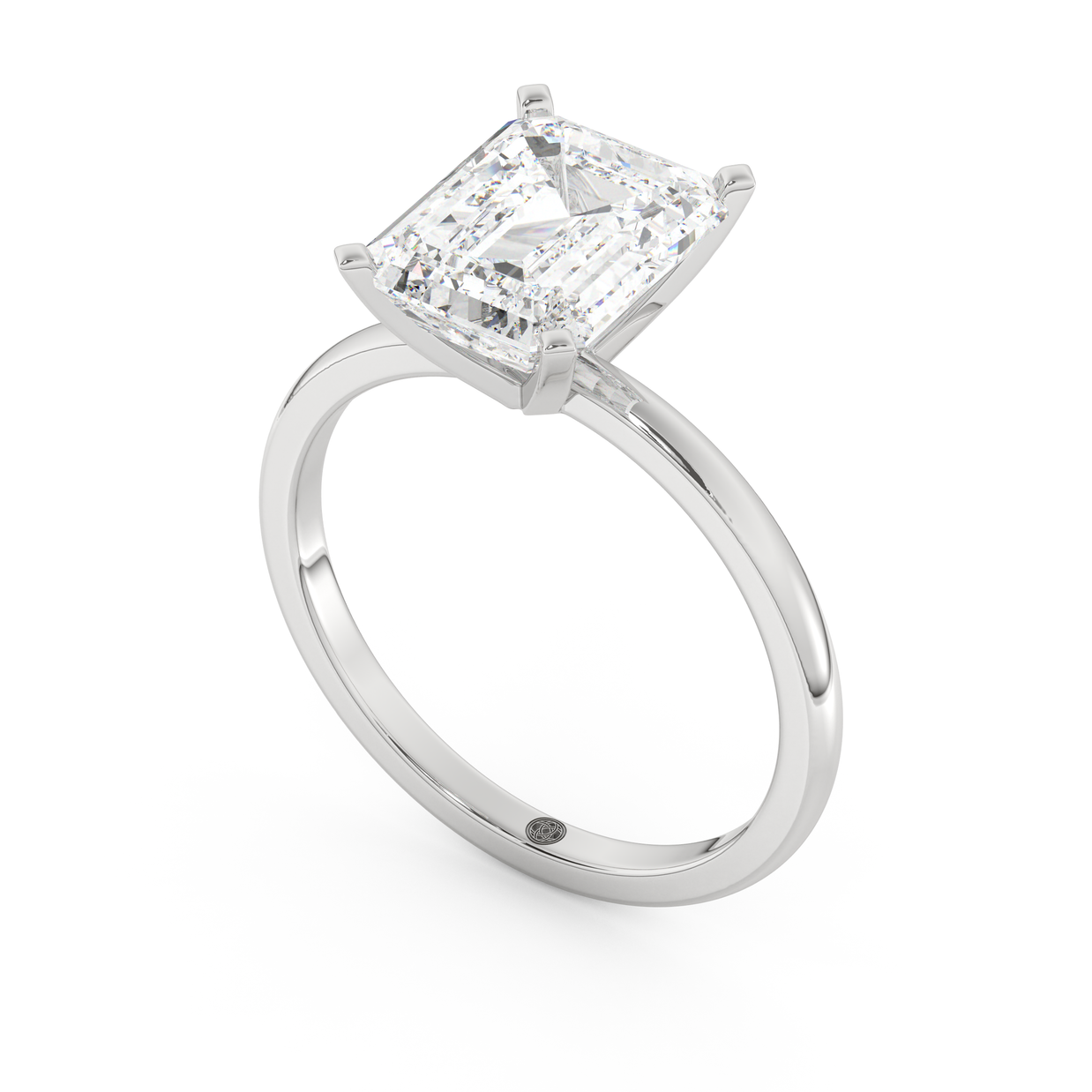 White gold - Central diamond 3.0 ct - view 1