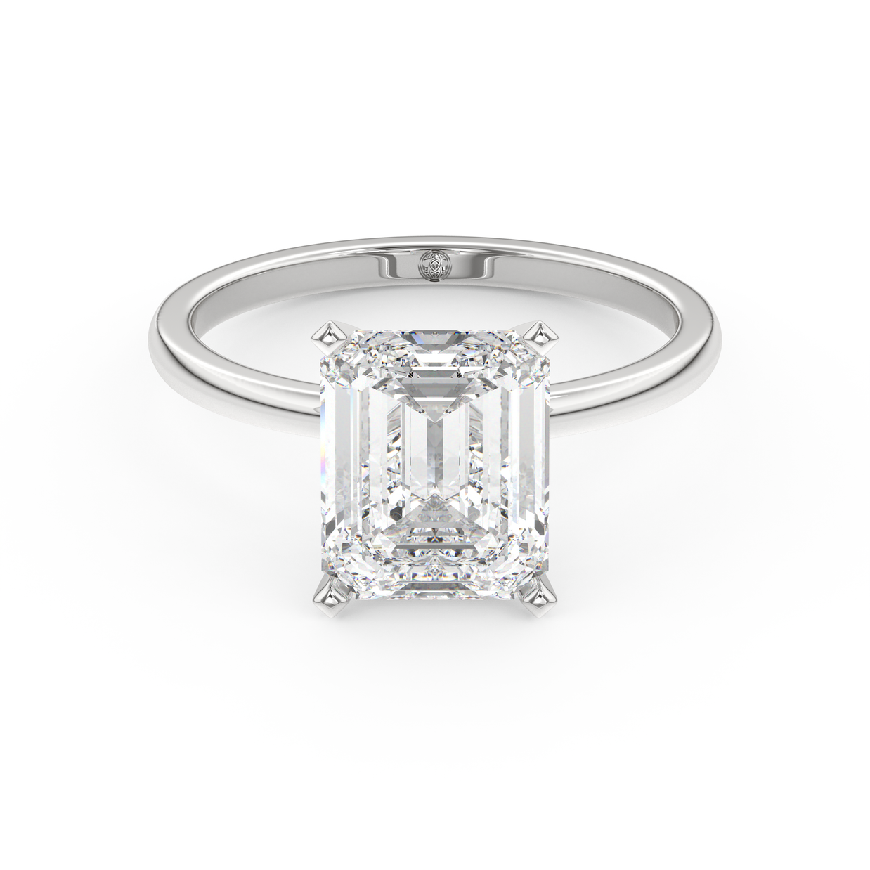 White gold - Central diamond 3.0 ct - view 2