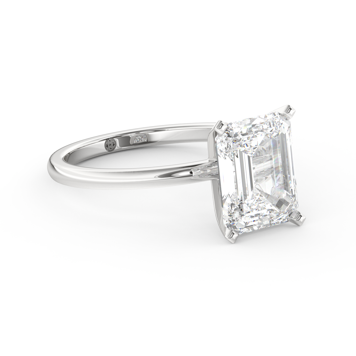 White gold - Central diamond 3.0 ct - view 3