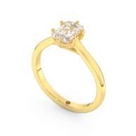 Yellow gold - Central diamond 1.0 ct - view 1