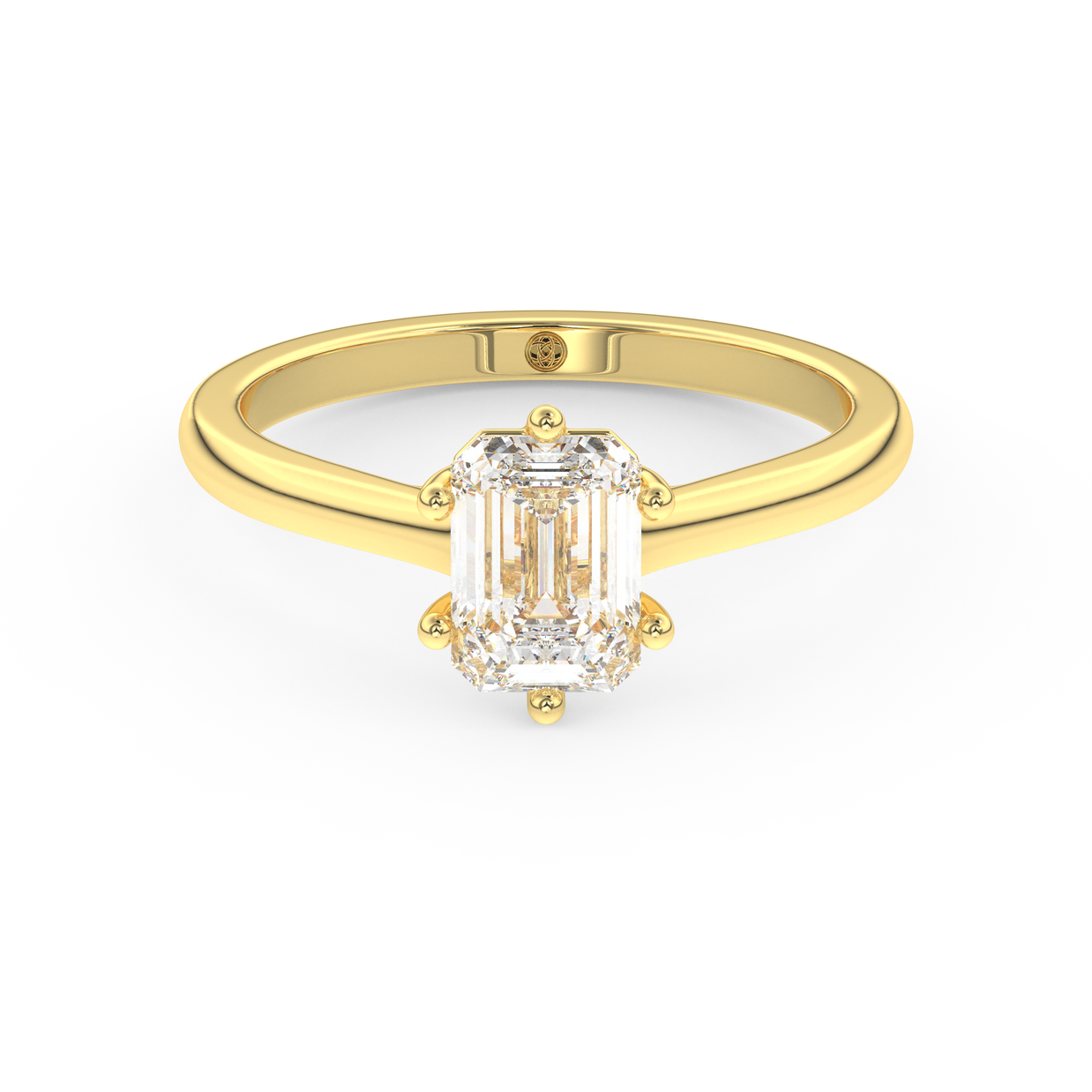 Yellow gold - Central diamond 1.0 ct - view 2