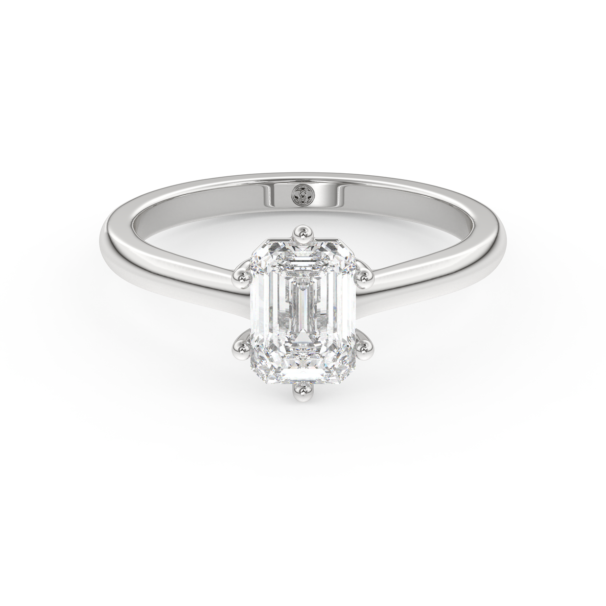 White gold - Central diamond 1.0 ct - view 2