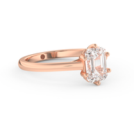 Rose gold - Central diamond 1.5 ct - view 3