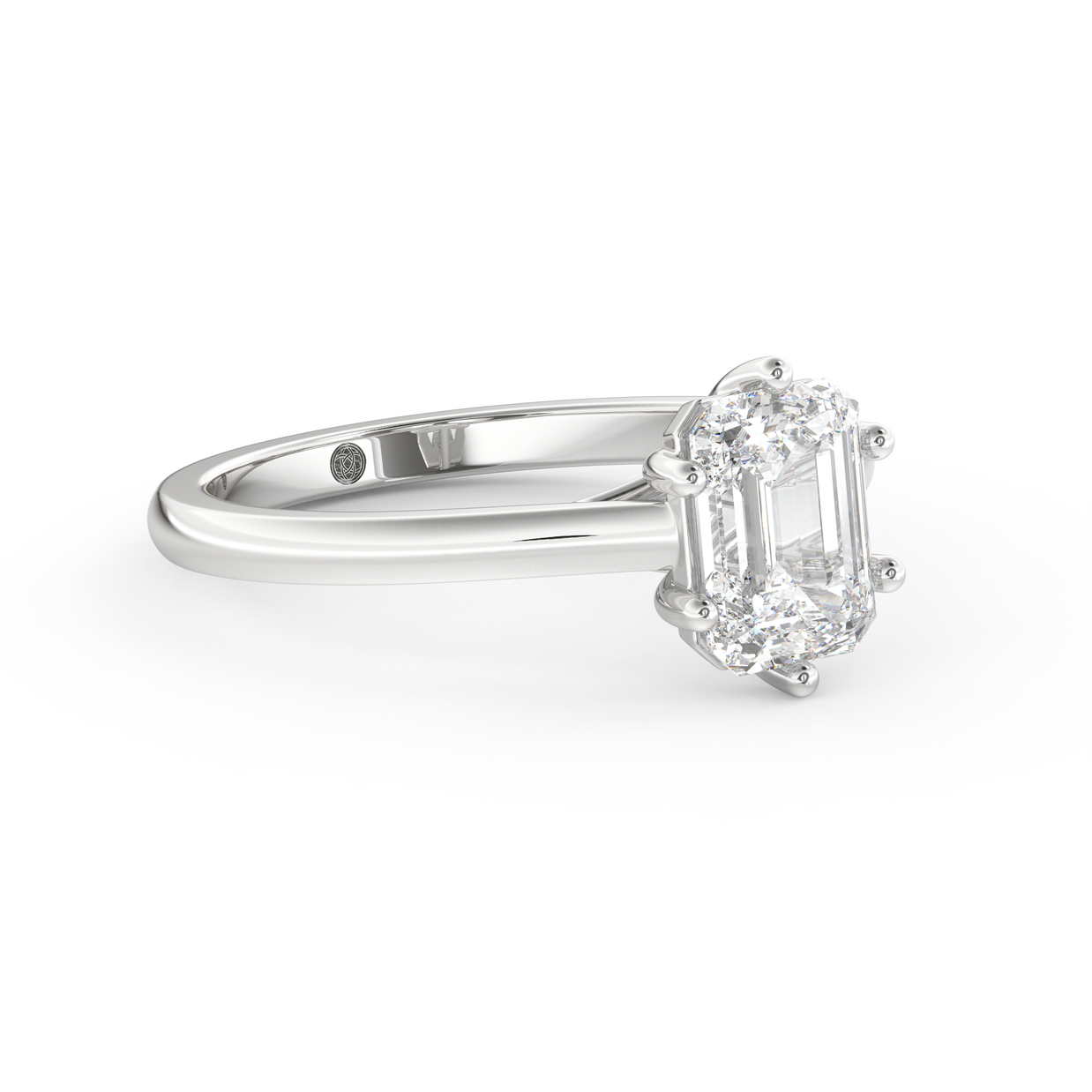 White gold - Central diamond 1.5 ct - view 3