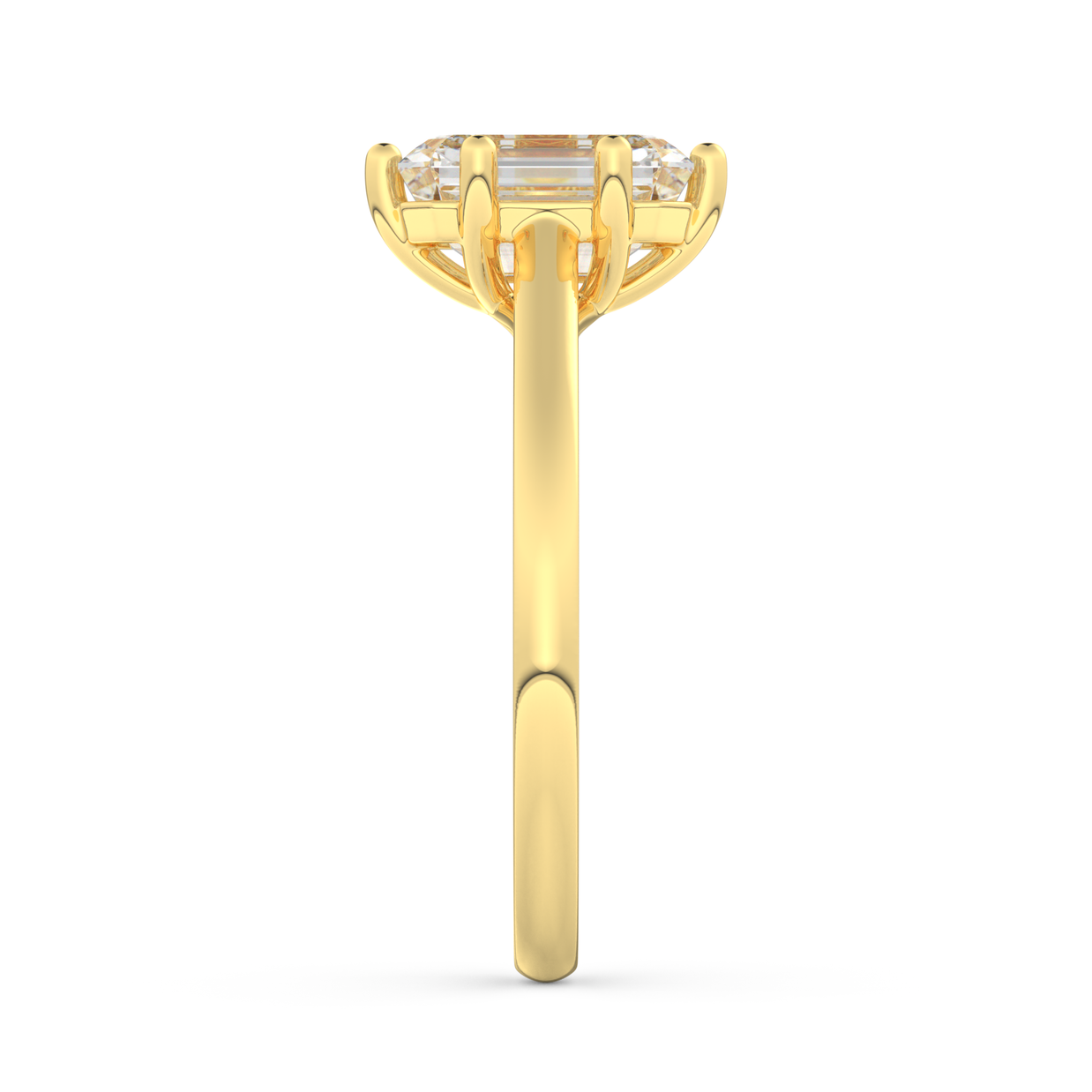 Yellow gold - Central diamond 2.0 ct - view 7