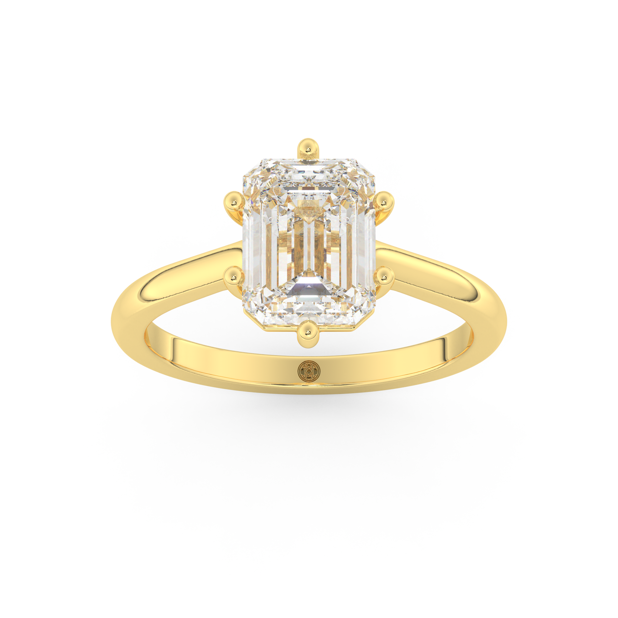 Yellow gold - Central diamond 2.0 ct - view 8
