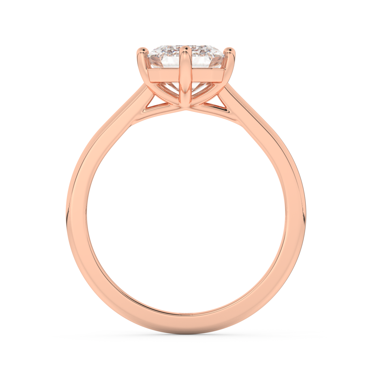 Rose gold - Central diamond 2.0 ct - view 6