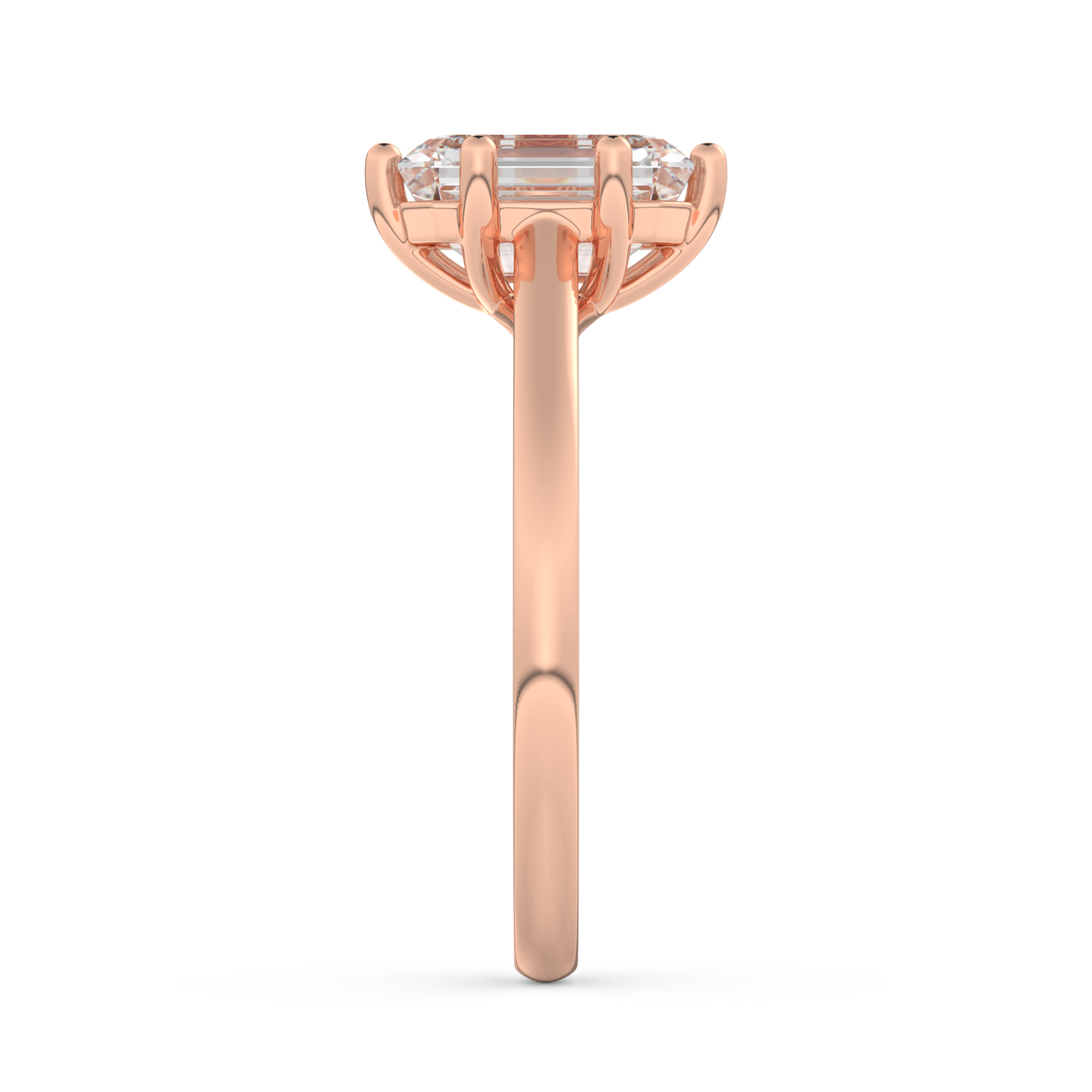Rose gold - Central diamond 2.0 ct - view 7