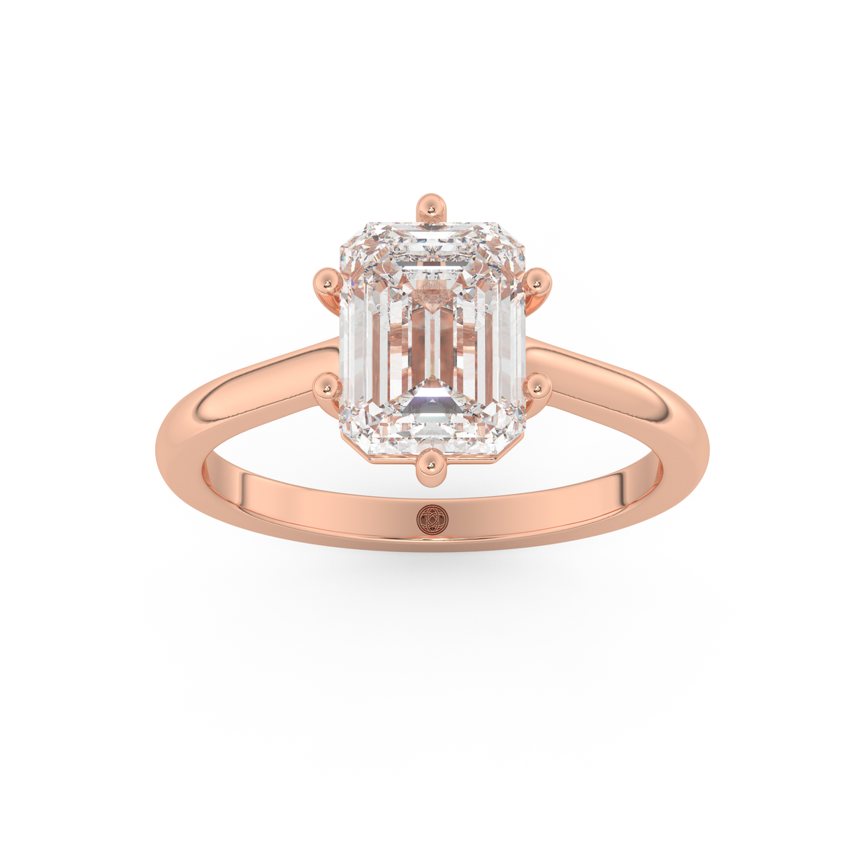 Rose gold - Central diamond 2.0 ct - view 8