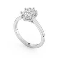 White gold - Central diamond 2.0 ct - view 1