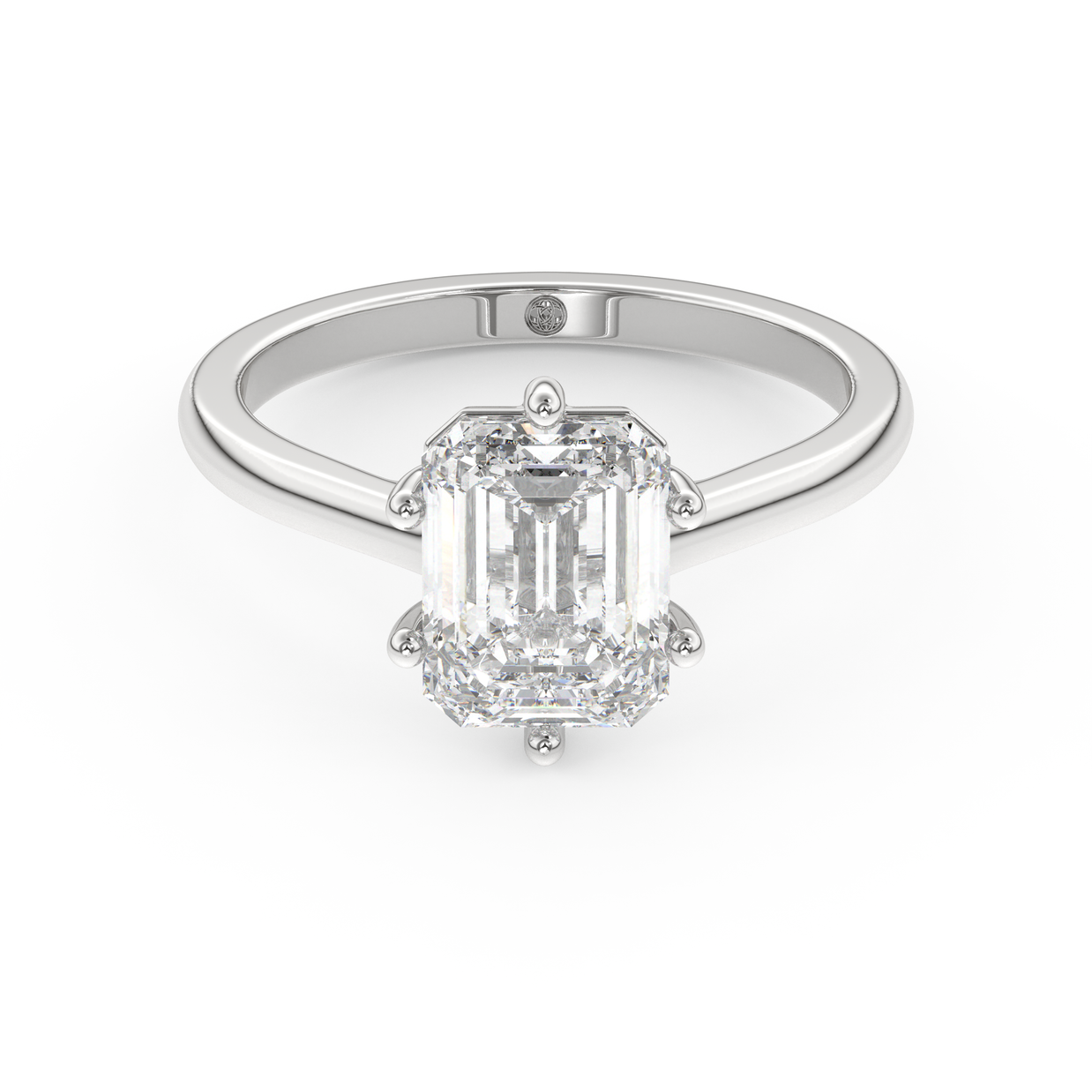 White gold - Central diamond 2.0 ct - view 2