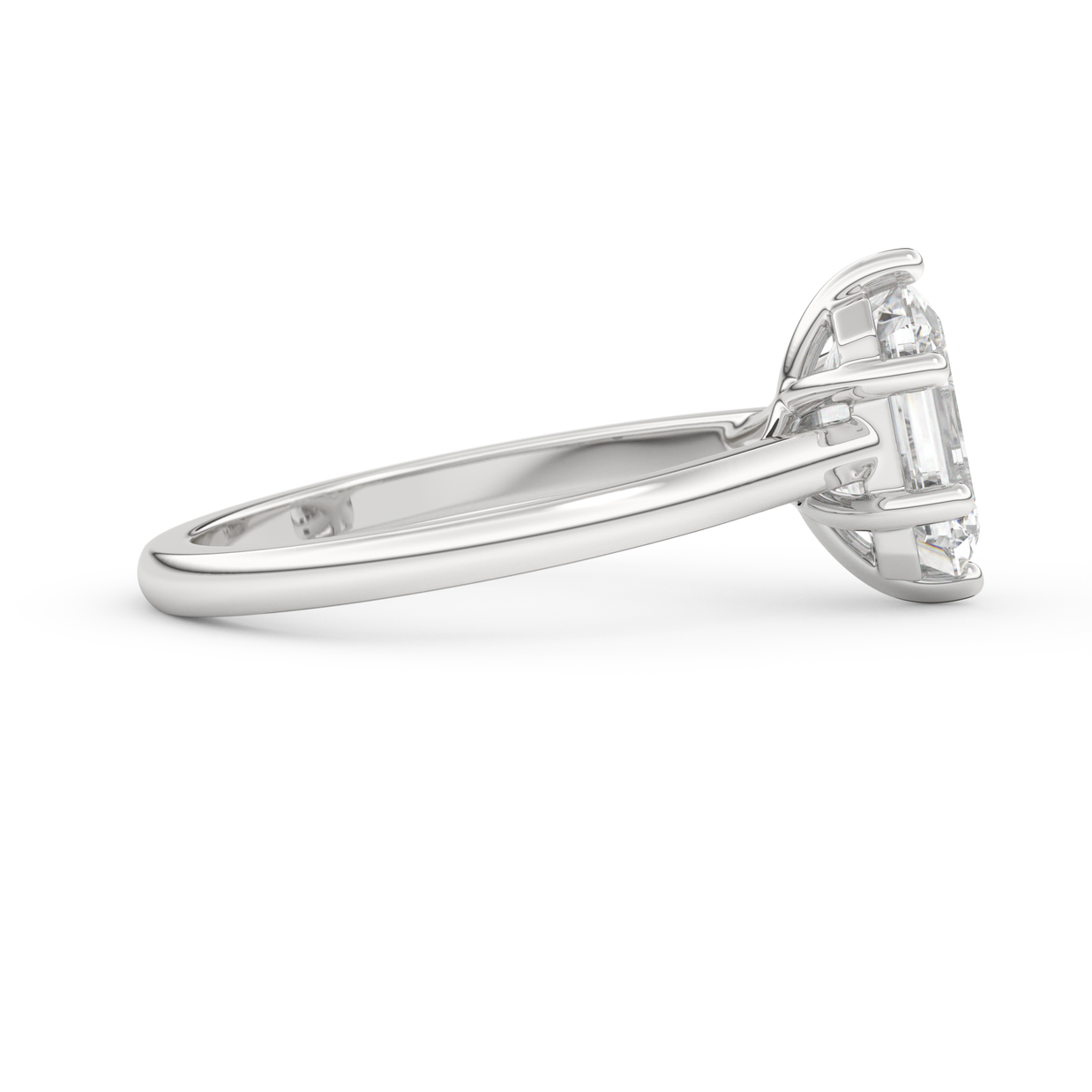White gold - Central diamond 2.0 ct - view 3