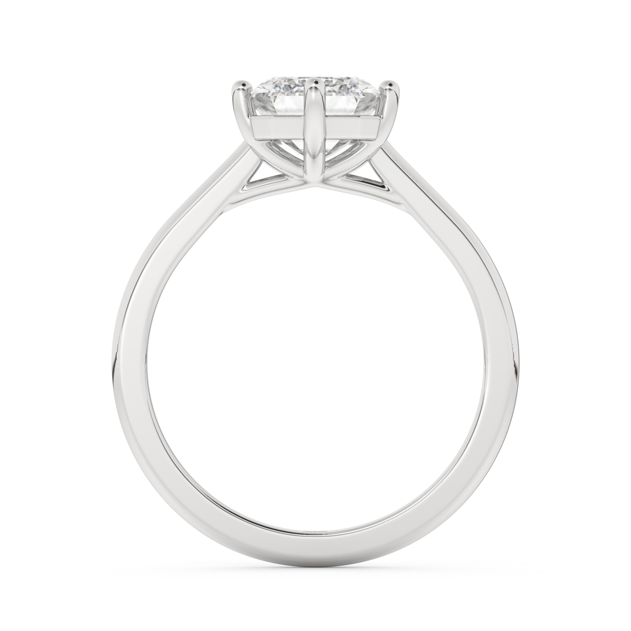 White gold - Central diamond 2.0 ct - view 6