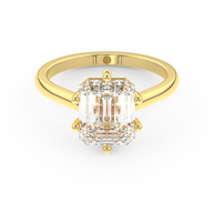 Yellow gold - Central diamond 3.0 ct - view 2