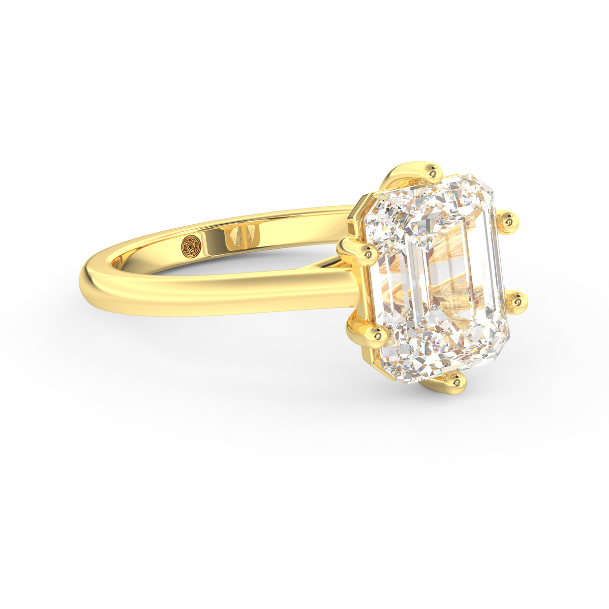 Yellow gold - Central diamond 3.0 ct - view 3