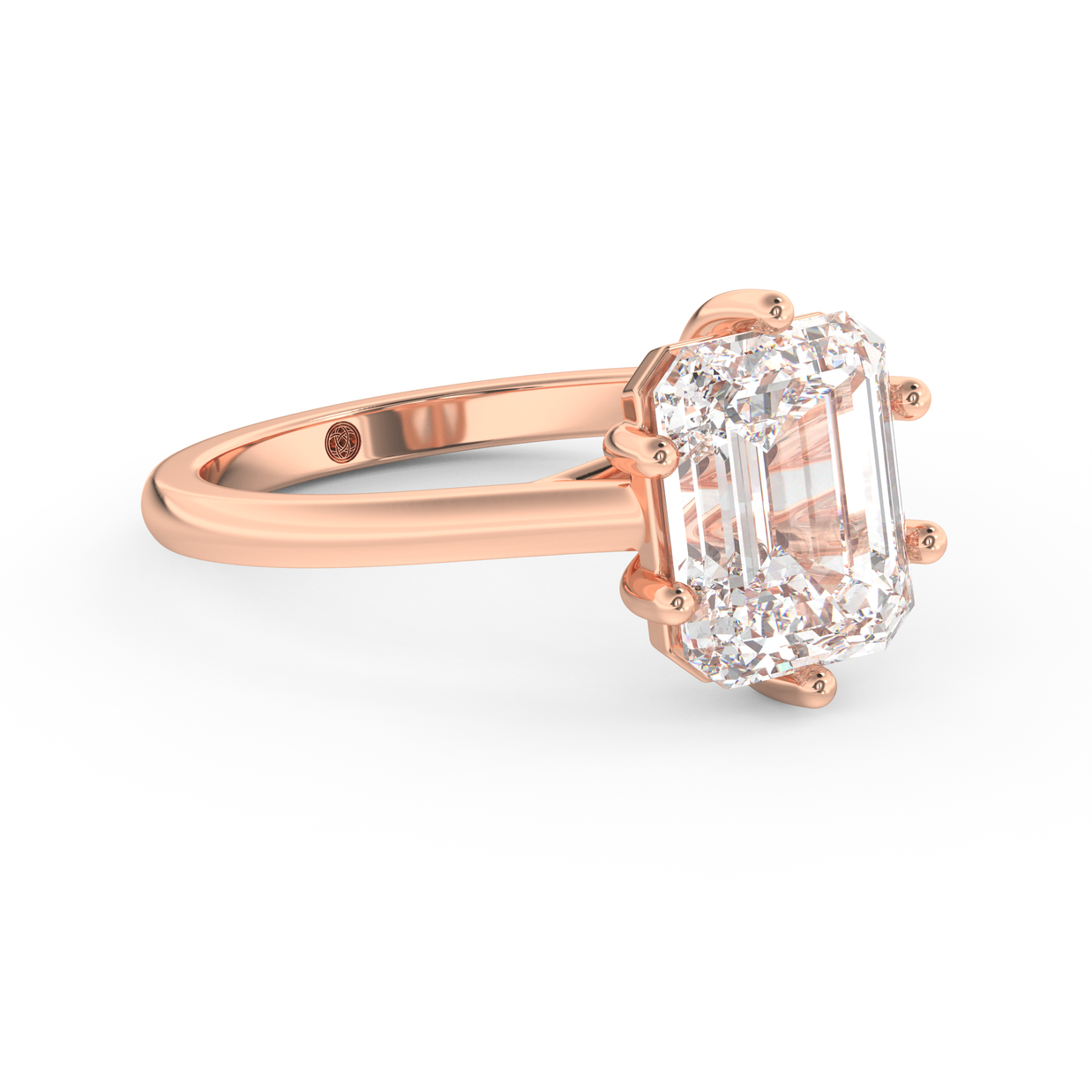 Rose gold - Central diamond 3.0 ct - view 3