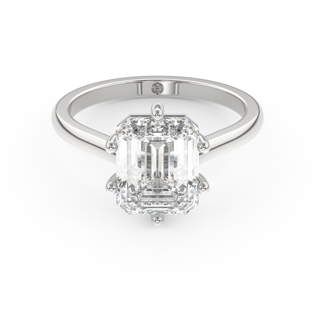 White gold - Central diamond 3.0 ct - view 2