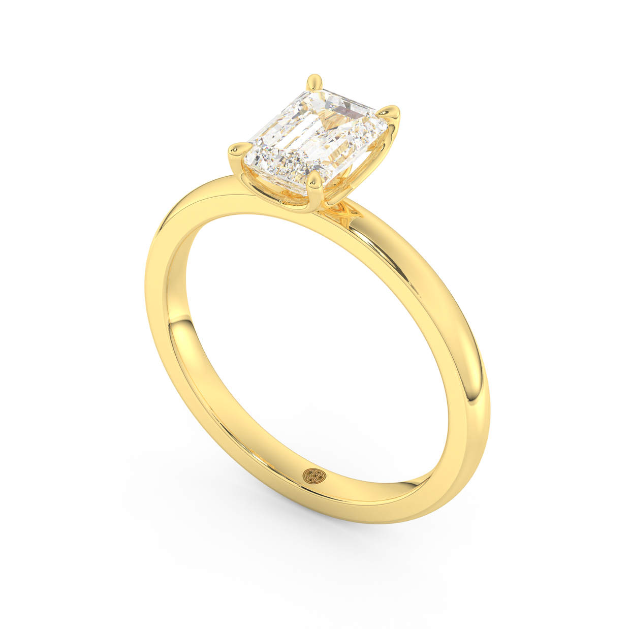 Yellow gold - Central diamond 1.0 ct - view 1