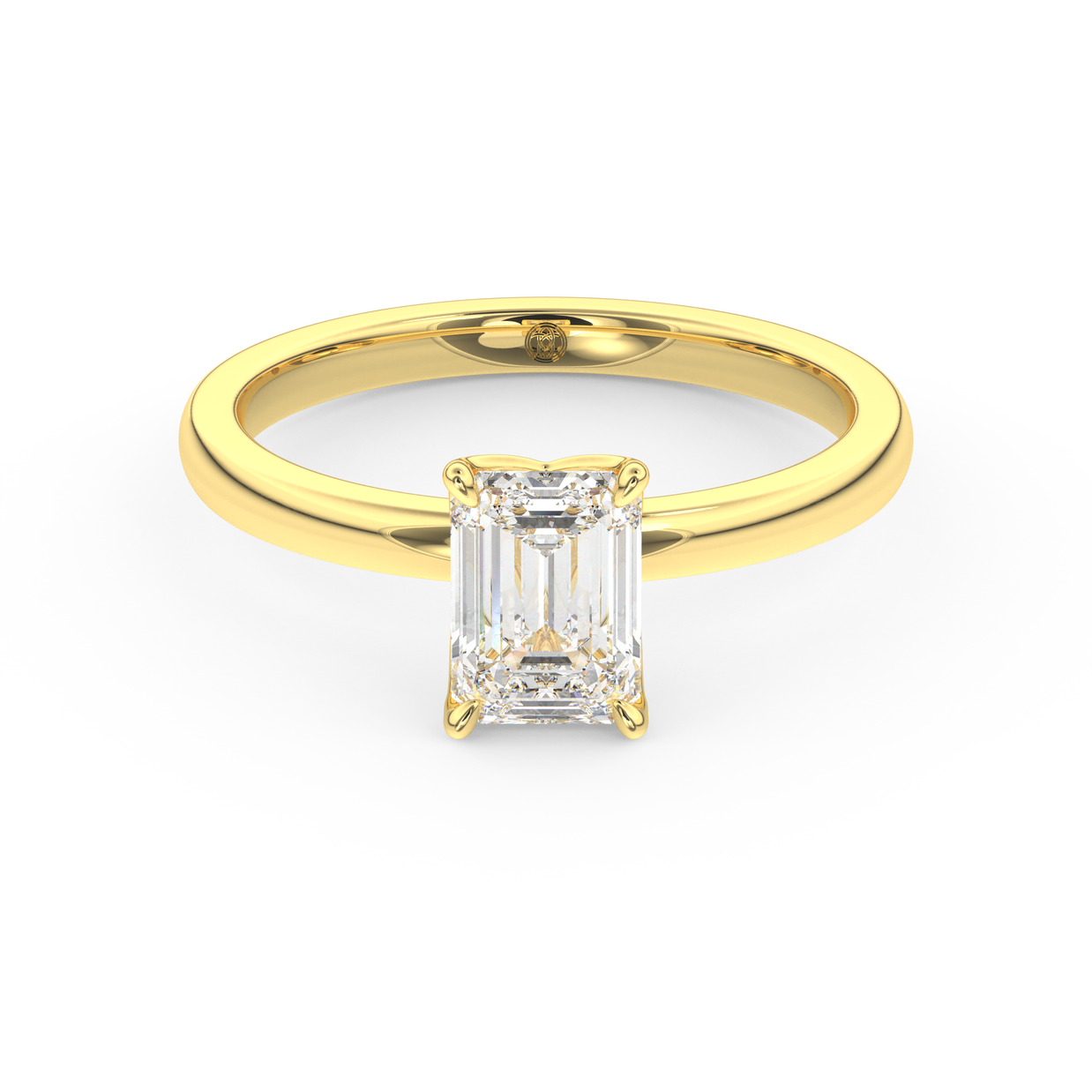 Yellow gold - Central diamond 1.0 ct - view 2