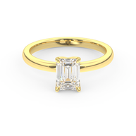 Yellow gold - Central diamond 1.0 ct - view 2