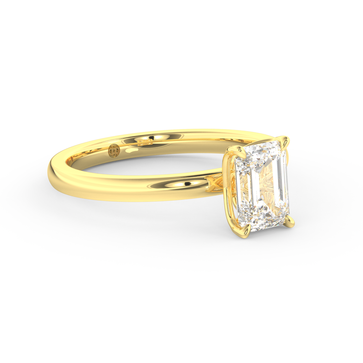 Yellow gold - Central diamond 1.0 ct - view 3