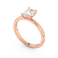 Rose gold - Central diamond 1.0 ct - view 1